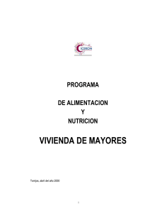 Programa de alimentación y nutrición para la Vivienda de Cicerón