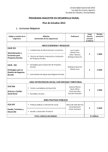 Malla Curricular Magíster en Desarrollo Rural
