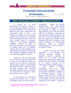 perú: fortaleza económica y debilidad política