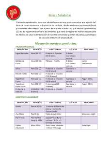 Kiosco Saludable Estimados apoderados, junto con saludarlos nos