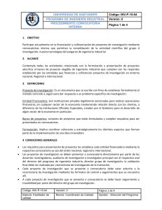 INV-P-15-04 Procedimiento Convocatoria Interna