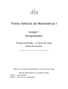 TS de Matematicas Unidad 1