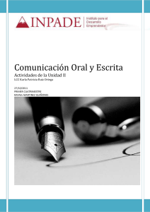 Comunicación Oral y Escrita