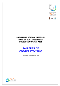 PROGRAMA PROVISIONAL TALLERES DE COOPERATIVISMO