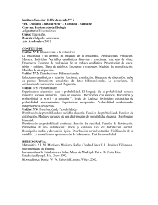 Bioestadística - Instituto Nro 6 "Dr. Leopoldo Chizzini Melo"
