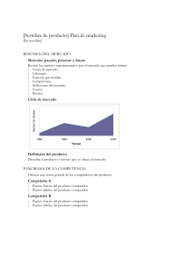 Plan de marketing de [Nombre de producto]