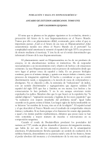 población y raza en hispanoamérica