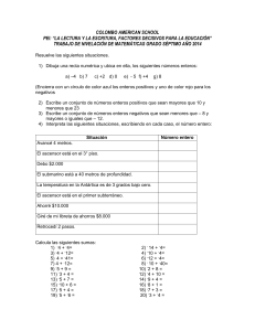 Número entero - Colegio Colombo Americano Soacha