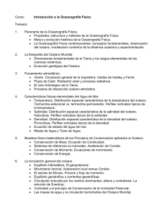 Curso: Introducci&oacute;n a la Oceanograf&iacute;a F&iacute;sica