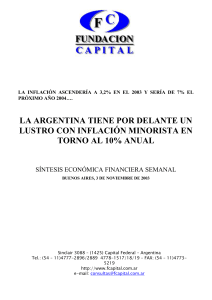 la inflación ascendería a 3,2% en el 2003 y sería de 7