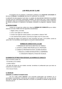 MODIFICACIÓN DE CONDUCTA EN EL AULA 10