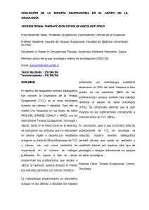 Evolución de la Terapia Ocupacional en el campo de la oncologia