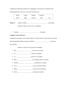 Complete the following sentences by conjugating a verb from the