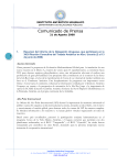 Comunicado de Prensa - Instituto Antártico Uruguayo