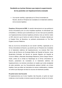 Sorafenib es el primer fármaco que mejora la