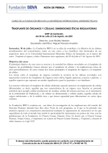 NOTA DE PRENSA DEPARTAMENTO DE COMUNICACI&Oacute;N
