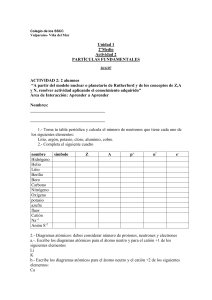 Partículas fundamentales 2° Medio