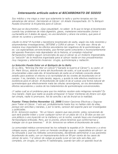 Interesante art&iacute;culo sobre el BICARBONATO DE SODIO