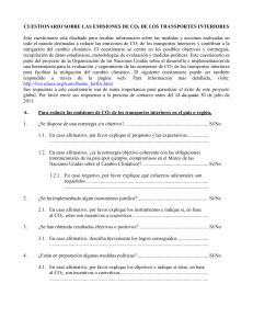 Questionnaire on inland transport CO2 emissions