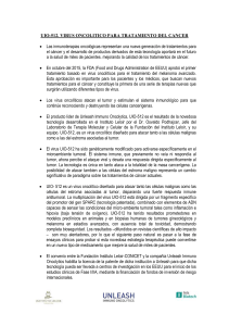 terapias inmunoliticas - Unleash Immuno Oncolytics