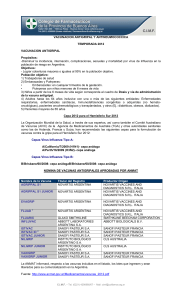 nuevas cepas de vacunas antigripales autorizadas para la