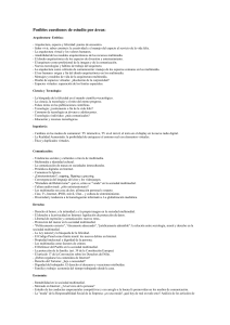 Posibles cuestiones de estudio por áreas: