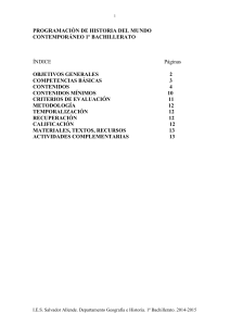 Historia Contemporánea 1º Bach.2014-2015