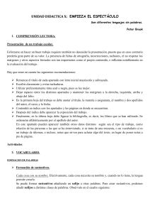 UNIDAD DIDACTICA X: EMPIEZA EL ESPECTÁCULO Son