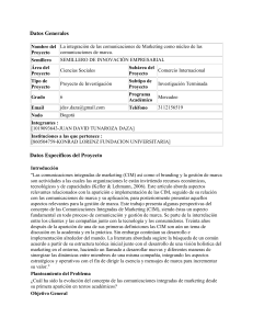 Datos Generales Nombre del Proyecto La integración de las