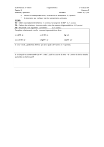 Examen trigonometría