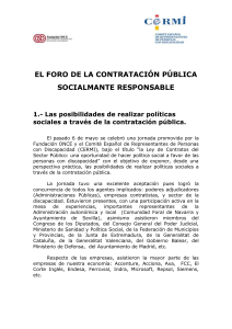 2.- El concepto de la contratación pública socialmente