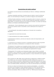 Características del modelo neoliberal