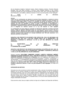 De los Senadores Guillermo Tamborrel Su&aacute;rez, Alberto C&aacute;rdenas