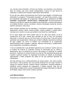 mensaje del presidente Santos - Ambassade de France en Colombie