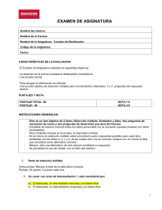 Pauta de Correccion Examen Canales de Distribución