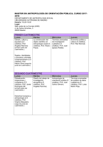 M.U. en Antropología de orientación pública