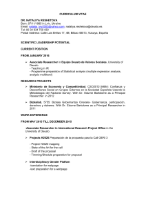 Curriculum Vitae - Ciencias Sociales y Humanas | Deusto