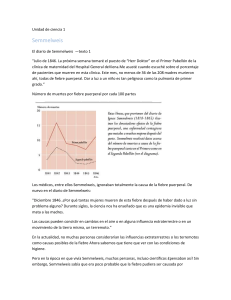Unidad de ciencia 1 Semmelweis El diario de Semmelweis &mdash;texto 1