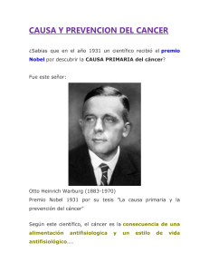 CAUSA PRIMARIA del c&aacute;ncer
