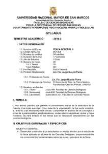 Física General II - Plan 2013 - Facultad de Ciencias Biológicas