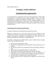 Ecología y medio ambiente Contaminación empresarial