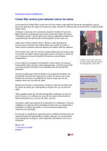 Cada 2 hrs. muere una mexicana por cáncer de