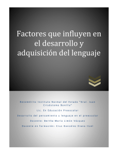 Factores que influyen en el desarrollo y adquisición del lenguaje