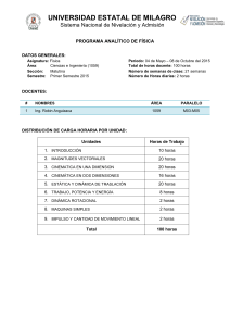 Plan analitico Fisica