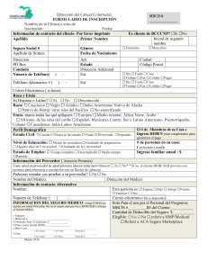 MBCIS# Detección del Cáncer Colorrectal FORMULARIO DE