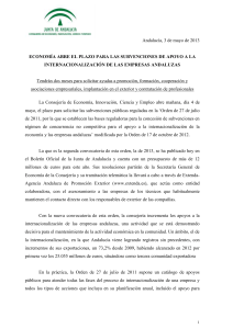 Nota Informativa de Junta de Andalucía
