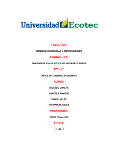 indice de libertad economica - Ecomundo Centro de Estudios
