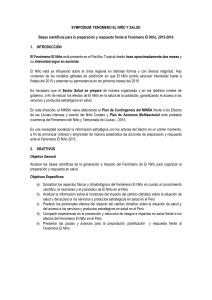 SYMPOSIUM: FEN&Oacute;MENO EL NI&Ntilde;O Y SALUD Bases cient&iacute;ficas