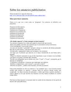 Sobre los anuncios publicitarios