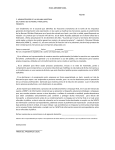 Carta de NO comercialización - VALVA
